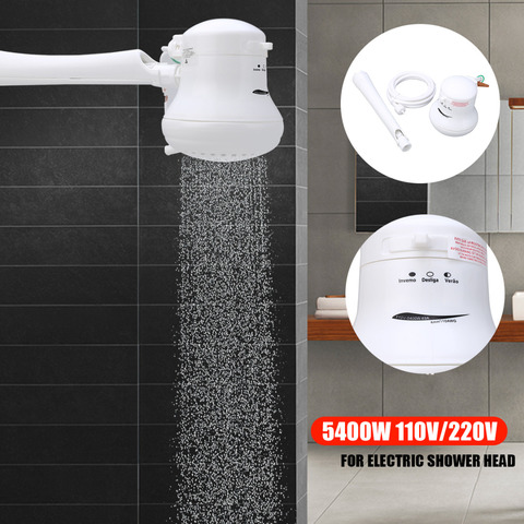 5400W 110V/220V Electric Shower Head Bathroom Instant Hot Water