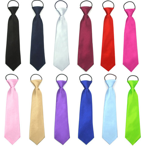 Solid Neck Tie Easy To Wear For Children Boys Girls Students Kid Rope Tie Stage Performance Photograph Graduation Ceremony Black ► Photo 1/6