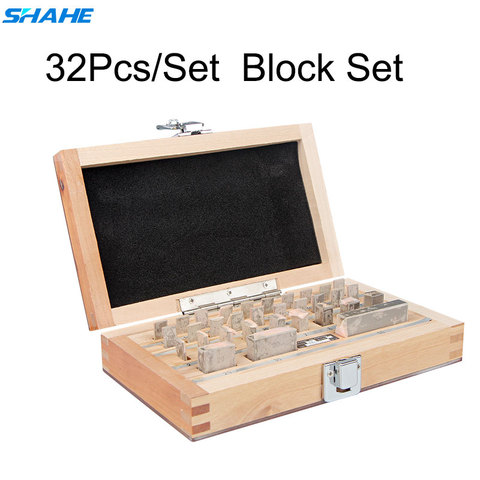 shahe  32Pcs/Set 1 grade 0 grade Block Gauge Caliper Inspection Block Gauge Measuring Tools ► Photo 1/2