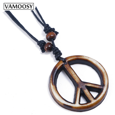 Vintage Leather Collier Cross Peace Punk Men Necklaces & Pendants Body Choker Chain Necklaces Pendants for Women Jewelry ► Photo 1/6