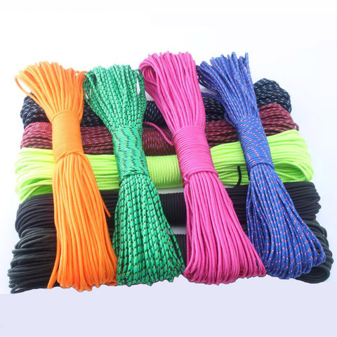 Paracord 3mm 100FT 50FT Rope 1 Strand Paracorde cord Outdoor Survival  Equipment 24 Colors Wholesale ► Photo 1/6