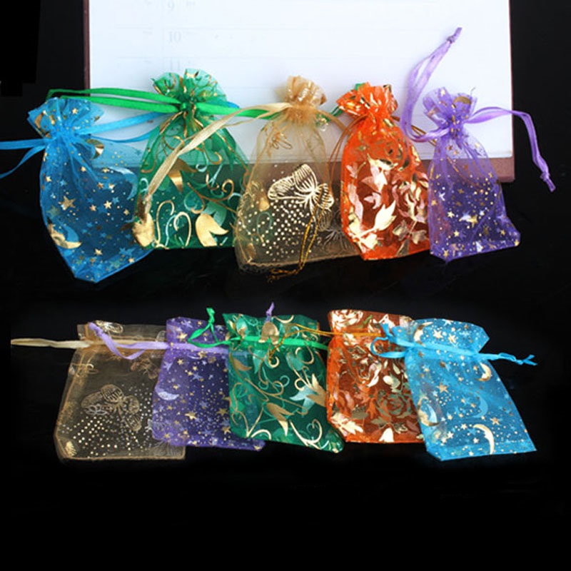 50pcs Velvet Jewelry Drawstring Gift Bag Ornament Pouches Wedding Party Favour 