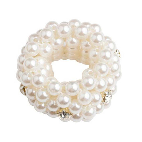 Pearls Beads Hair Ties Elastic Hair Bands For women Hair Rope Scrunchies Ponytail Holders Rubber Hair Accessories ► Photo 1/6