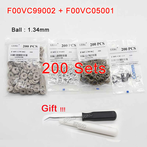 ERIKC F00VC99002 Diesel Injector Valve Repair Kits Steel Ball F00VC05001 1.34mm Fuel Injector ball kit for Bosch Wholesale ► Photo 1/6