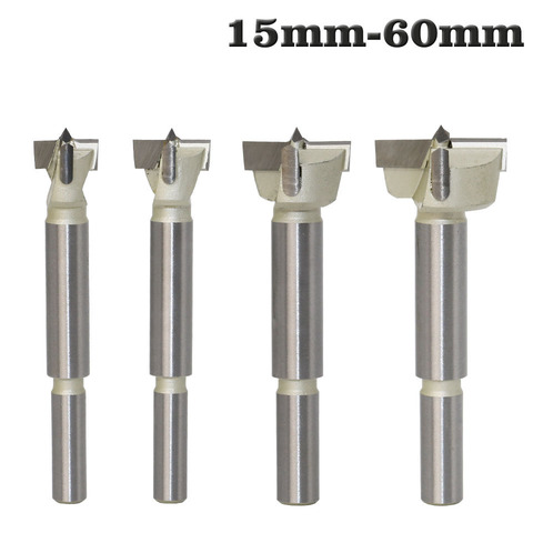 1pcs 15mm-60mm Forstner tips Woodworking tools Hole Saw Cutter Hinge Boring drill bits Round Shank Tungsten Carbide Cutter ► Photo 1/6