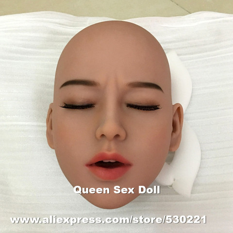 WMDOLL #39 TPE sex doll head for love doll, silicone adult dolls heads with closed eyes, oral sex products ► Photo 1/4