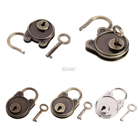 Old Antique Style Cute Bear Vintage Mini Archaize Padlocks Key Lock With key New   M13 dropship ► Photo 1/6