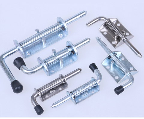 Stainless Steel 304 Industrial Heavy Iron Spring Mechanical Equipment Cabinets Boxcar Door Bolts ► Photo 1/5