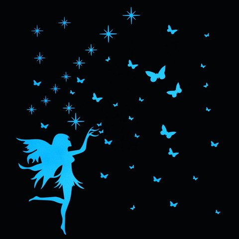 Fairy Stars Butterfly Glow in the Dark Wall Sticker Kids Room DIY Decoration Luminous Decal Boy Girl Bedroom Children Home Decor ► Photo 1/6