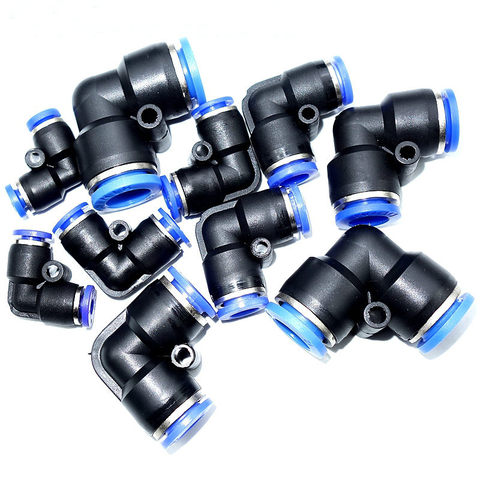 4mm 6mm 8mm 10mm 12mm Tube OD 90 Degree Equal Union Elbow Air Pneumatic Push In Connector Quick Connection Fitting ► Photo 1/6