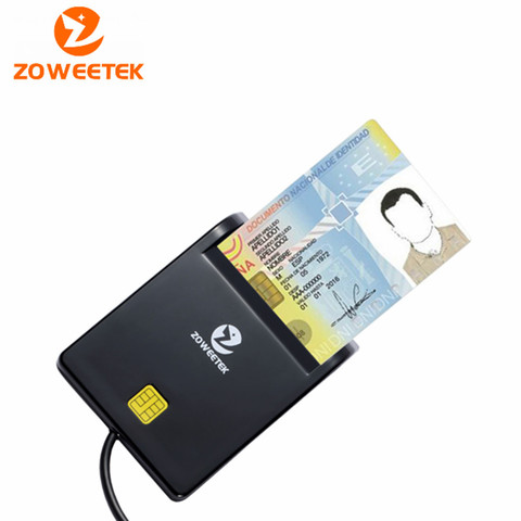 Zoweetek 12026-1 Easy Comm EMV USB Smart Card Reader CAC Common Access Card Reader Adapter ISO 7816 For SIM / ATM / IC/ID Cards ► Photo 1/6