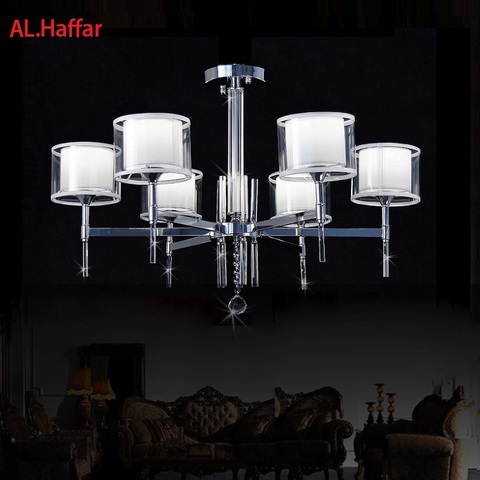 2022 Modern new LED Chrome color  Crystal Chandeliers Lighting Led Pendant Chandelier Lighting Fixture Lamp For living room ► Photo 1/1