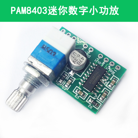 PAM8403 mini 5V digital amplifier board with switch potentiometer can be USB powered ► Photo 1/2