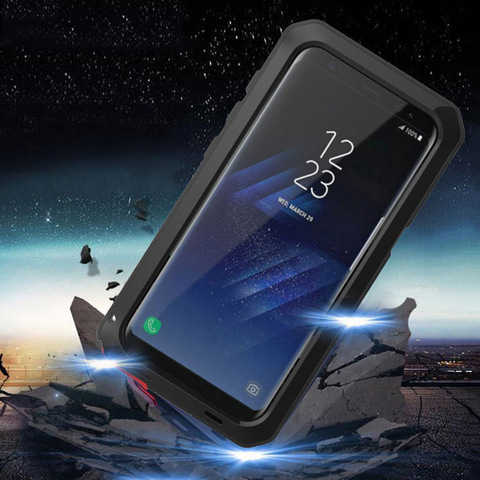 Anti Shock Hybrid Tough Heavy Metal Shockproof Armor Case For Samsung Galaxy S8 S9 S10 Plus S10e S7 S6 Note 9 8 Protective Cover ► Photo 1/6