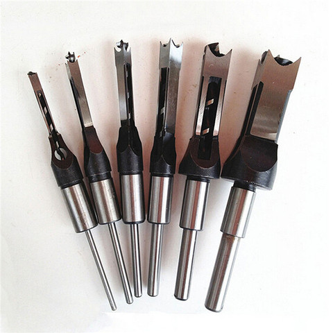 High Speed Steel drill bit Metric Mortising Chisel Woodwork Square Hole Drill Bit Cutter Tool 1/2' 3/8' 5/16' 1/4' wood drill ► Photo 1/6