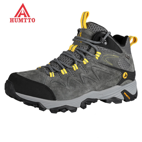 new winter hiking men's climbing shoes mountain boots outdoor sports breathable sneakers scarpe uomo sportive genuine Rubber ► Photo 1/6