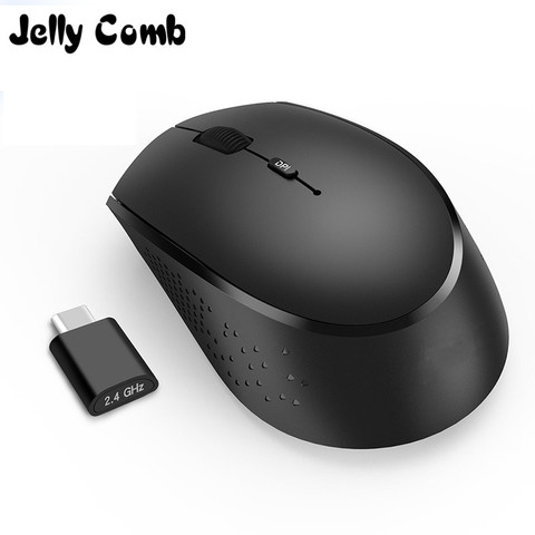 Jelly Comb 2.4G USB Type C Wireless Mouse Rechargeable Ergonomic Mouse 800/1200/1600 DPI Mice For Macbook Pro Laptop Notebook PC ► Photo 1/6
