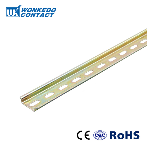 Thickness 1mm NS35-S Steel DIN Rail For Mounting Terminal Blocks  Steel Material 35mm 0.5 Meter Universal Type ► Photo 1/3