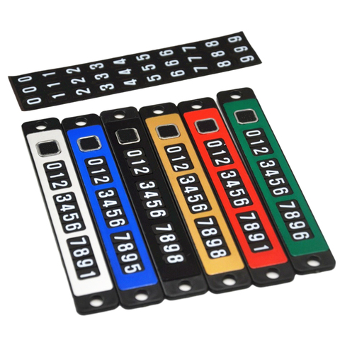 Car Styling Black Magnetic Temporary Car Parking Card Phone Number Card Plate Sucker Car Sticker With A Number Sheet Universal ► Photo 1/6
