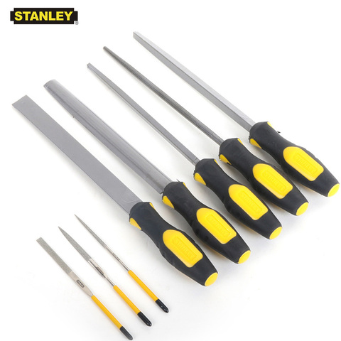 Stanley 8pc file set flat half round triangular files kit with pouch for jewelry glass metal working carpentry tools woodworking ► Photo 1/1