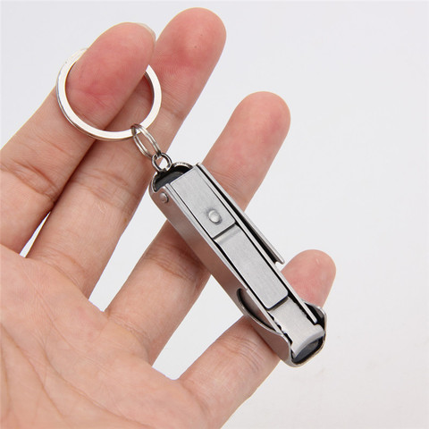 fold nipper trimmer trim Manicure nail clipper cutter pocket outdoor camp multi tool multitool keyring key ring keychain edc ► Photo 1/1