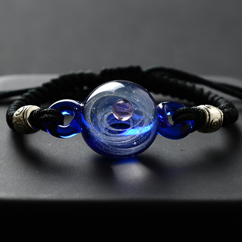 BOEYCJR Universe Planets Glass Bead Bangles & Bracelets Galaxy Fashion Jewelry Galaxy Solar System Bracelet For Women Christmas ► Photo 1/6