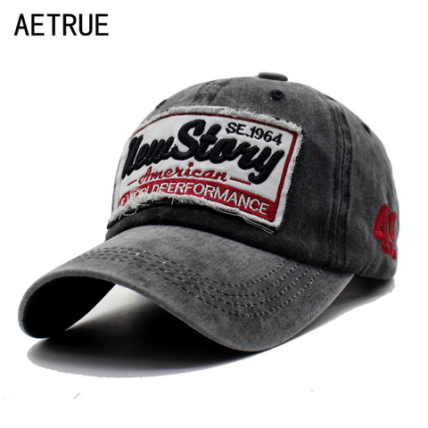 AETRUE Men Snapback Casquette Women Baseball Cap Dad Brand Bone Hats For Men Hip hop Gorra Fashion Embroidered Vintage Hat Caps ► Photo 1/1