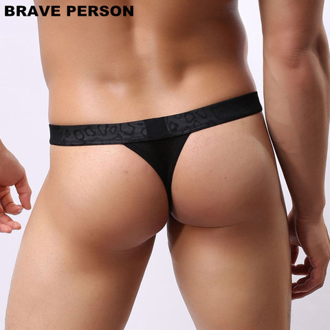 BRAVE PERSON Men Sexy Lace Transparent Personal Briefs Bikini G-string Thong Jocks Tanga Underwear Shorts Exotic T-back B1138 ► Photo 1/6