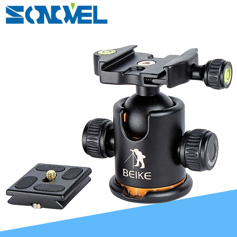 BEIKE Aluminum BK-03 Camera Tripod Ball Head with Quick Release Plate Pro Camera Tripod Max load to 8kg ► Photo 1/6