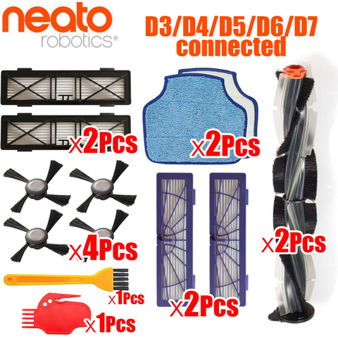 Generic combo Brush blade brush and bristle brush Beater for Neato Botvac D3 D4 D5 D6 D7 connected Vacuum Cleaners kit parts ► Photo 1/6