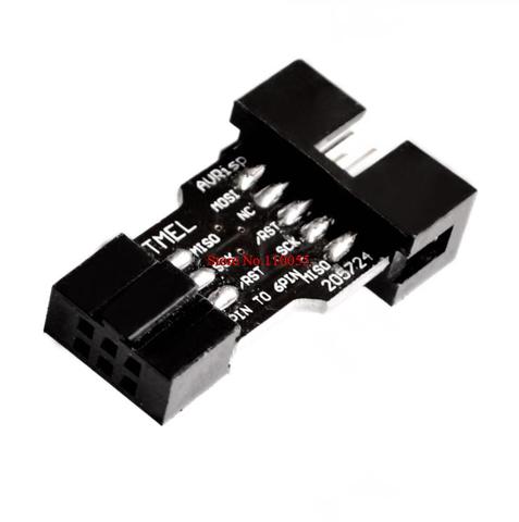 10 Pin to 6 Pin Adapter Board for AVRISP MKII USBASP STK500 High Quality ► Photo 1/3