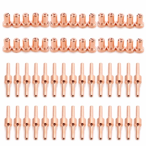 60pcs Red Copper Extended Long Plasma Cutter Tip Electrodes&Nozzles Kit Mayitr Consumable For PT31 LG40 40A Cutting Welder Torch ► Photo 1/6