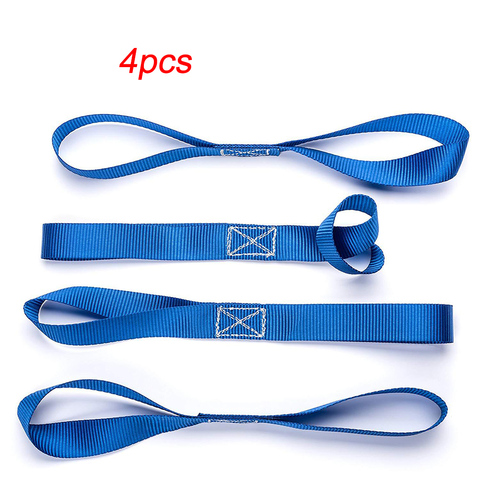 4Pcs Soft Strap Loops Motorcycle Tie Downs Buckle Wrap Band Straps Luggage Bandage Hauling Belt Towing Ropes Rope ► Photo 1/6