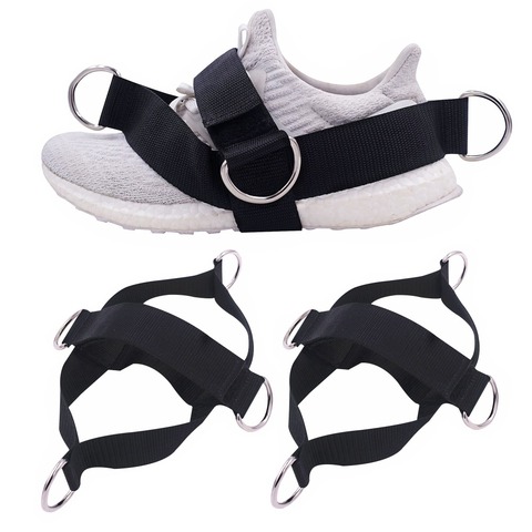 4 D-Rings Ankle Strap for Cable Machines and Resistance Bands Women/Men Sizes Glute Leg Band for Fitness Gym Workout Stretching ► Photo 1/6