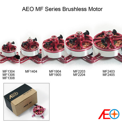 AEORC Red Multi Metal Motors for 3D Airplanes,multi-rotors 1304/1306/1308/1404/1904/1905/2203/2204/2403/2405 ► Photo 1/6