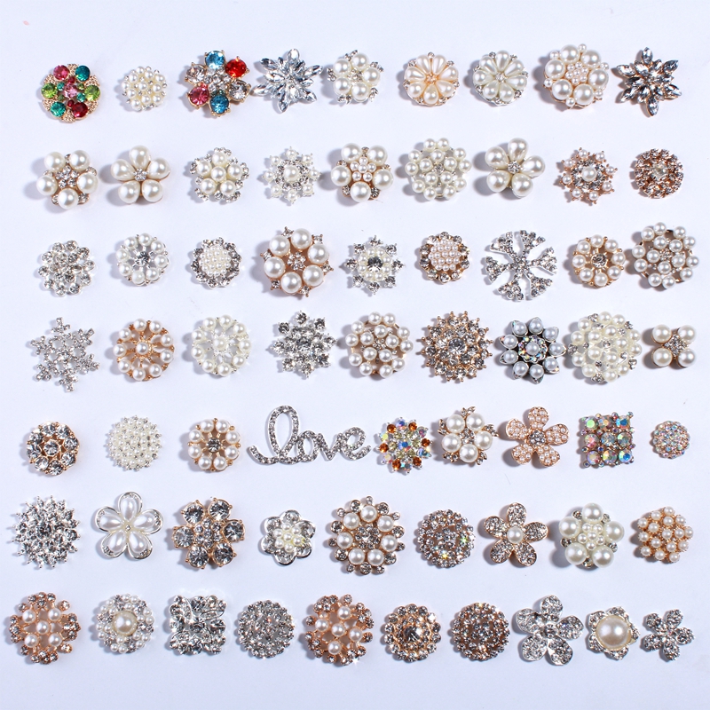 5 pcs,flower rhinestones,rhinestone with pearls,pearl  rhinestones,rhinestone center,flower center,metal rhinestones,scrapbooking  buttons,93