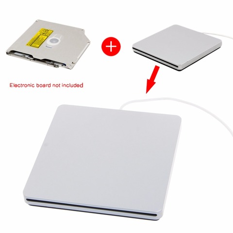 External USB CD DVD RW Drive Enclosure Case for Macbook Pro Air Optical Drive ► Photo 1/1