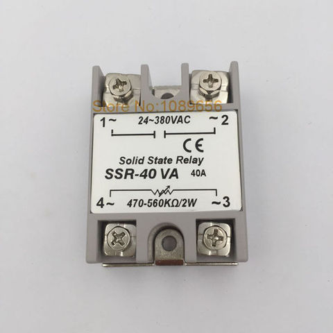 solid state relay SSR-40VA 40A  470-560k ohm TO 24-380V AC SSR 40VA relay solid state Resistance Regulator   ► Photo 1/2