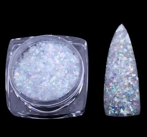 1 Box Holographic AB Nail Glitter Shell Flakes Mermaid Mirror Irregular Paillette DIY Foil Pieces Sequins Nail Art Decor ► Photo 1/3