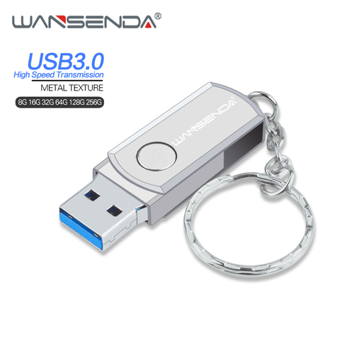 New WANSENDA Usb 3.0 Key Chain USB Flash Drive Rotating Pen Drive 8GB 16GB 32GB 64GB 128GB 256GB Pendrive USB Memory Stick ► Photo 1/6