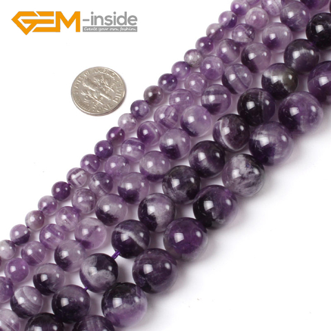 Round Mixed Color Dream Lace Amethysts Beads Natural Stone Beads DIY Loose Beads For Bracelet Making DIY Strand 15 Inches ► Photo 1/6
