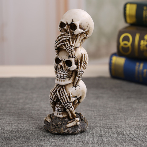 Free Shipping Resin Craft Human Skull Statue High Quality Creative Statue Sculpture Gift Home Decoration Human Skull ► Photo 1/4