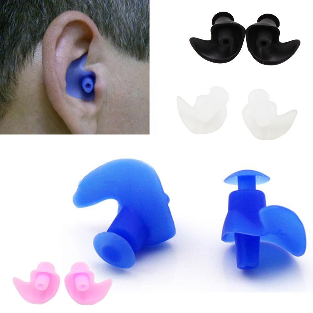 1 Pair Swimming Waterproof Soft Earplugs Water Sports Ear Plugs For Adults Kids