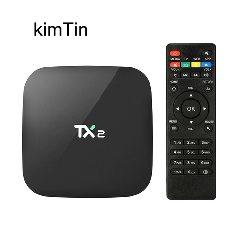 TX2 R2 Android TV BOX 2GB 16GB H.265 4K 2.4G WiFi Bluetooth 2.1 Quad Core OS 7.1 IPTV Smart Box TV w/ Air Mouse Pk X92 X96 Mini ► Photo 1/1