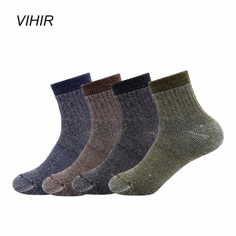 Vihir Mixed Color Merino Wool  Winter Ankle Outdoor Sports Socks for Skiing Hiking Cycling Camping socks ► Photo 1/6