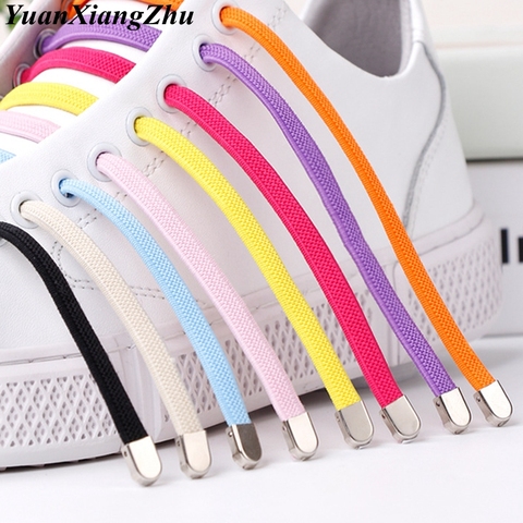 1Pair No tie Shoelaces Flat Elastic Shoe Laces For Kids and Adult