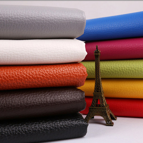 Faux Embossed Leather, Faux Leather Fabric For Sewing, Artificial Synthetic Leather D30 50x140cm Big Lychee Pu Leather 0.65mm ► Photo 1/5