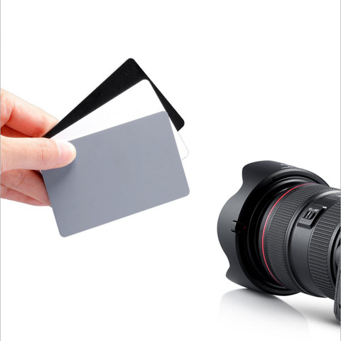 3 in 1 White Black Grey Balance Cards 18 Degree Gray Card S Size with Neck Strap Photography Accessories for Digital Cameras ► Photo 1/5