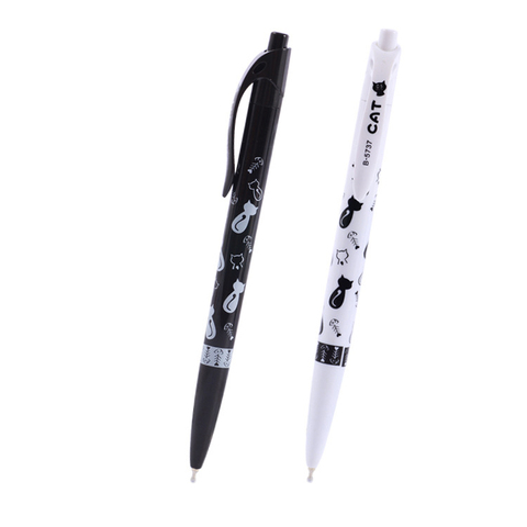 2 Pcs 0.7mm Cartoon Cat Ballpoint Pens Material Escolar School Supplies Office Accessories High Quality Mb Roller Pen ► Photo 1/6