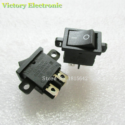 5PCS/Lot New RS601D Power Switch KCD1-104 4 Pins With Fixed Hole 6A 4A 10A 125V 250V AC Wholesale ► Photo 1/1
